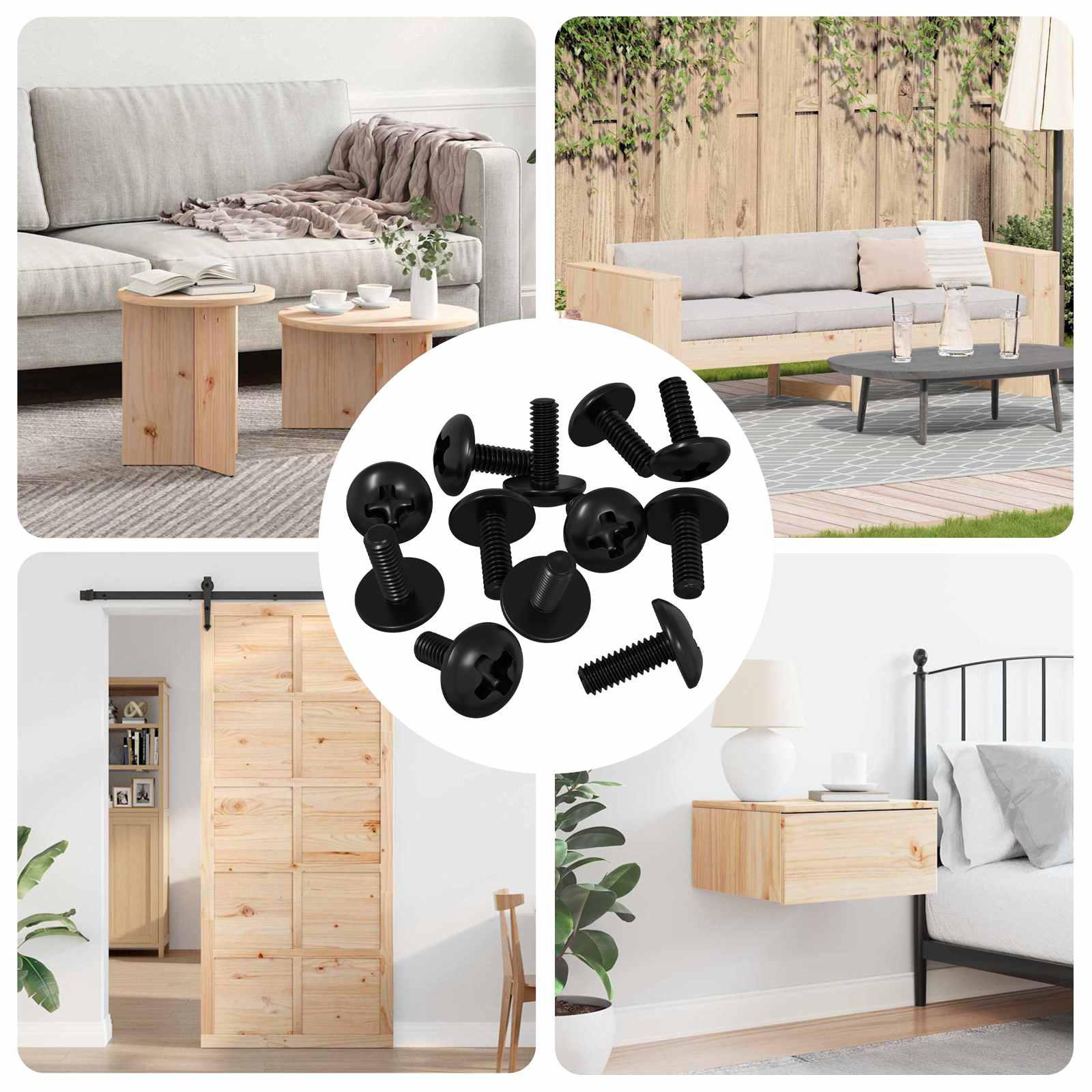 Σκουριά Σακούλας 8182 pcs Μαύρο M4 x 10 χλστ Σίδερο - Pakobazaar