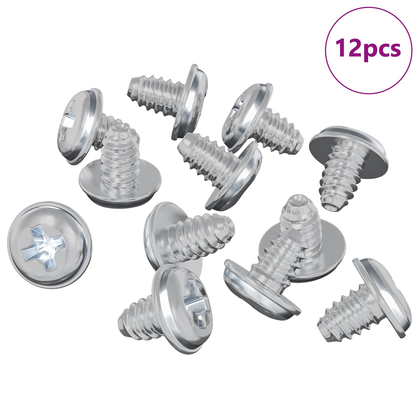 Βίδες ασφαλείας 12 pcs Ασημί M4 x 5 mm Σίδερο - Pakobazaar
