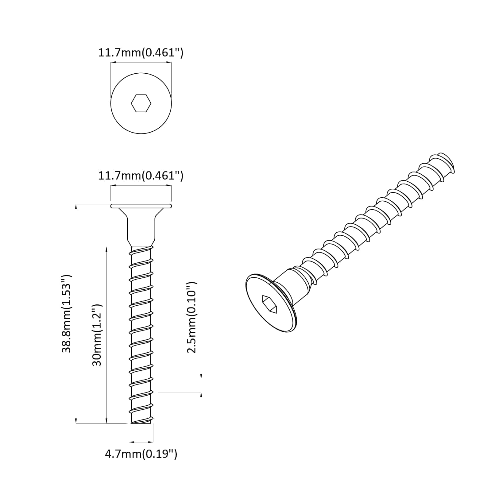 Βίδα Κεφαλής Σockets 2 pcs Μαύρο M5 x 40 mm Σίδερο