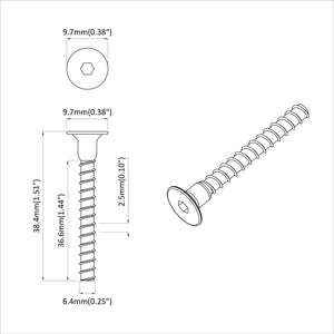 Βίδα Κεφαλής Σockets 2 pcs Μαύρο 7 x 40 χιλ Σίδερο - Pakobazaar