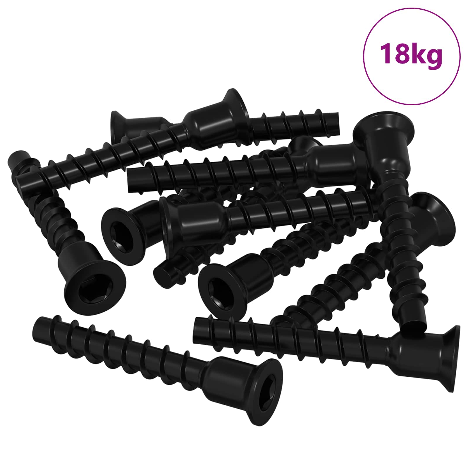 Βίδα Κεφαλής Σockets 3072 pcs Μαύρο 7 x 40 χιλ Σίδερο - Pakobazaar