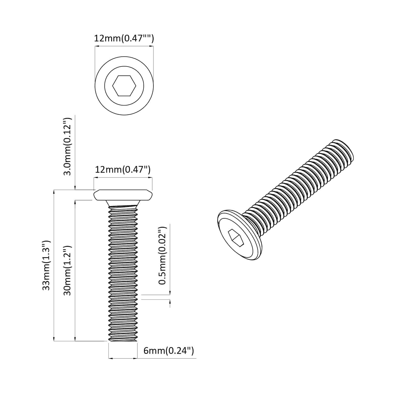 Βίδα με κλειδί κεφαλής 2647 pcs Ασημί Ατσάλι