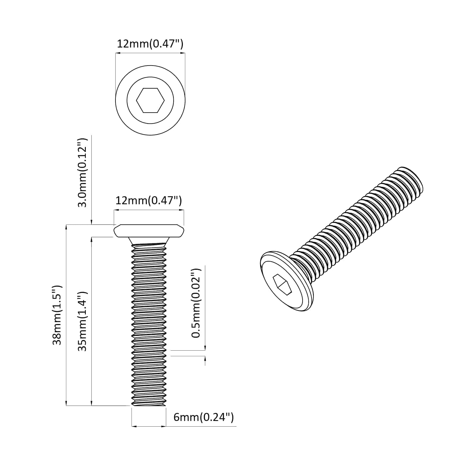 Βίδα με κλειδί κεφαλής 2514 pcs Ασημί Ατσάλι