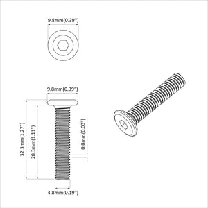 Βίδα 2 τεμ. Ασημί 5 x 30 mm Σίδερο