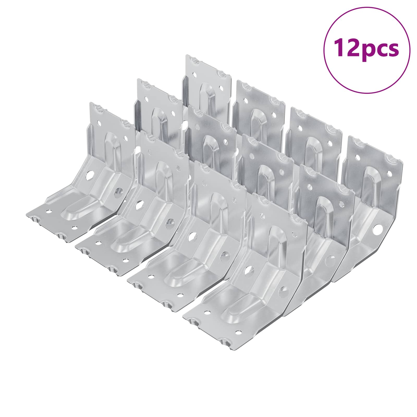 Βραχίονας 12 pcs Επικαλυμμένο με ψευδάργυρο 106 x 55 x 1,5mm