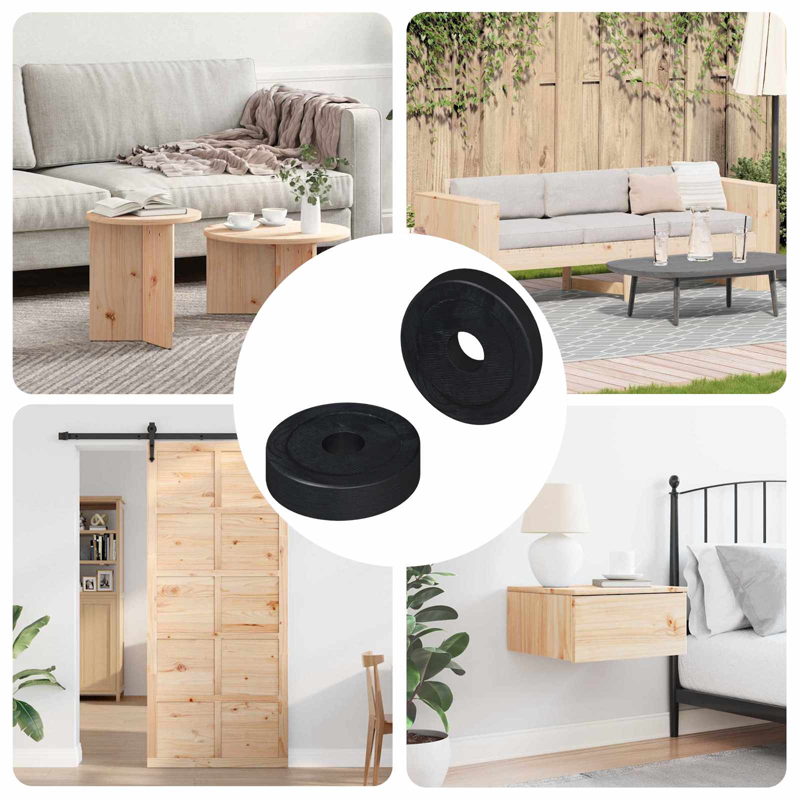 κατάλληλο για επίπεδο ροδέλα 2 pcs Μαύρο ∅15 x 3 mm - Pakobazaar