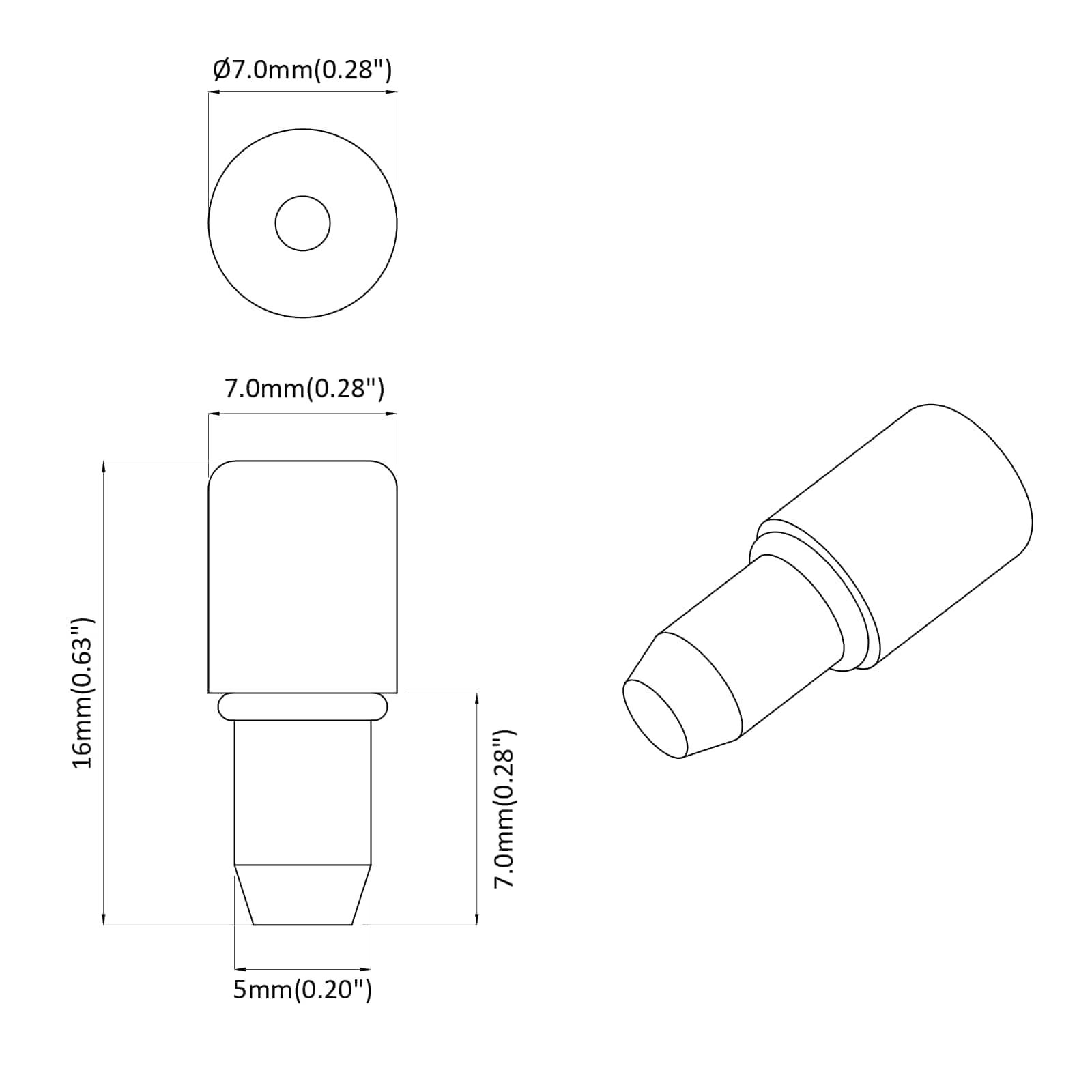 Στήριγμα Ραφιού 2 pcs Ασημί 7 x 16 mm Σίδερο