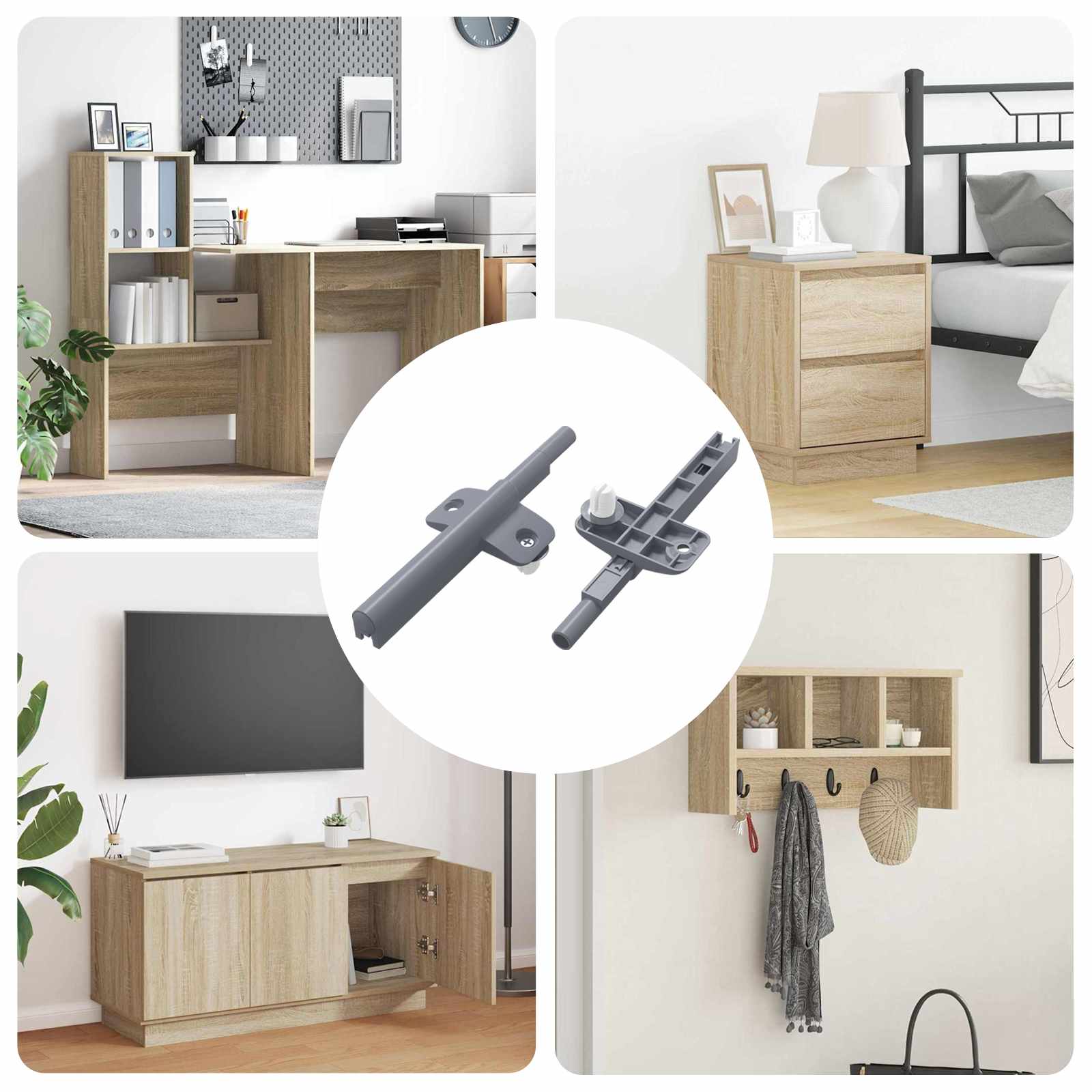 Μαλακή κλειδαριά 2 pcs Γκρι 125 x 47 x 15 mm PP