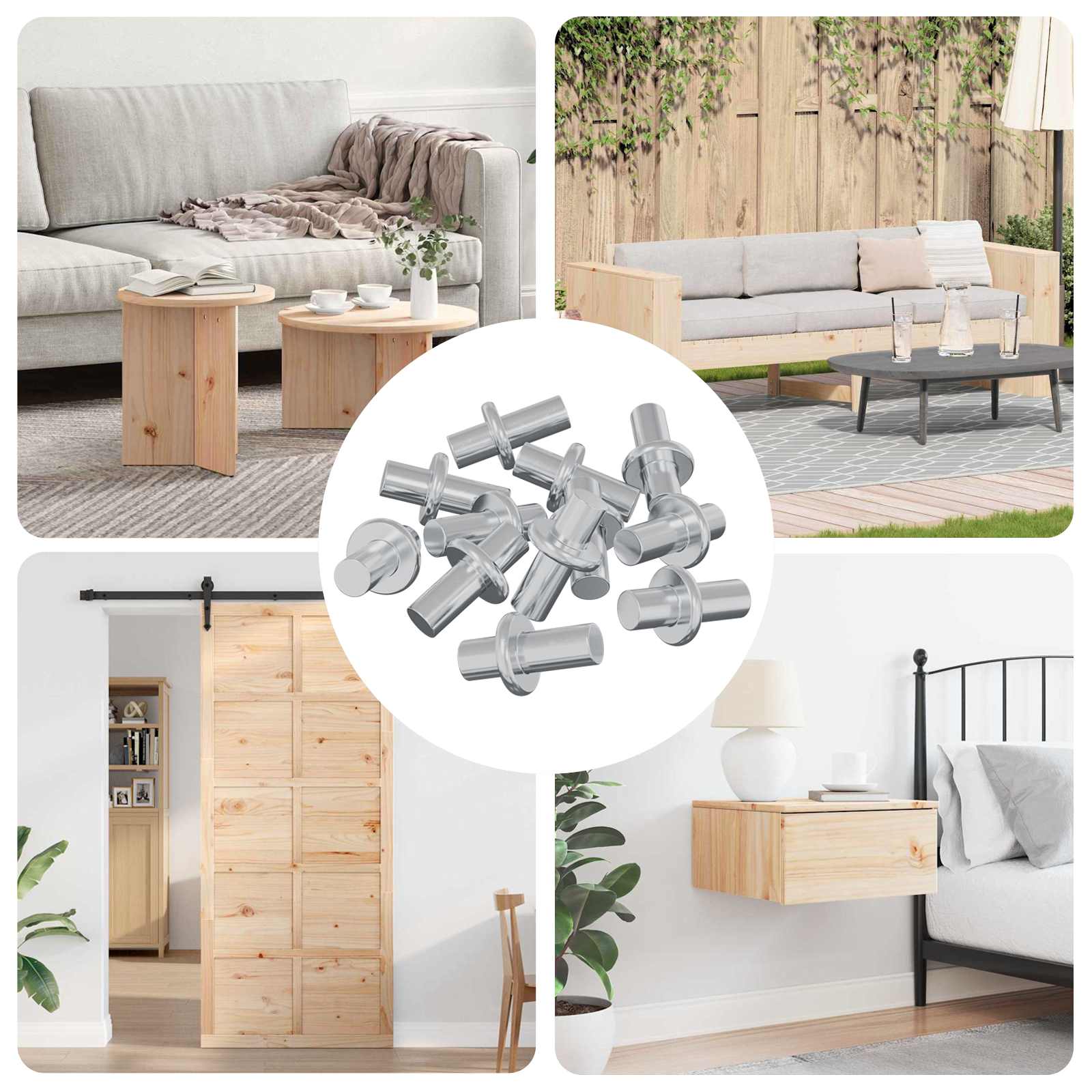 Στήριγμα Ραφιού 4500 pcs Ασημί 8,6 x 8,6 x 14,6 mm Ατσάλι