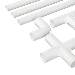 Σωλήνας PVC 2 pcs Λευκό 12,2 x 1,8 x 500 mm PP και PE - Pakobazaar