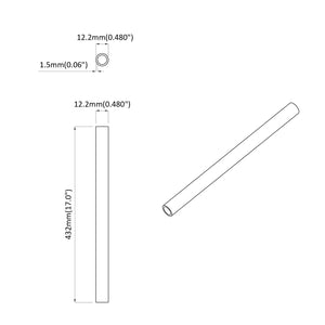 Σωλήνας PVC 2 pcs Λευκό 12,2 x 1,8 x 500 mm PP και PE - Pakobazaar