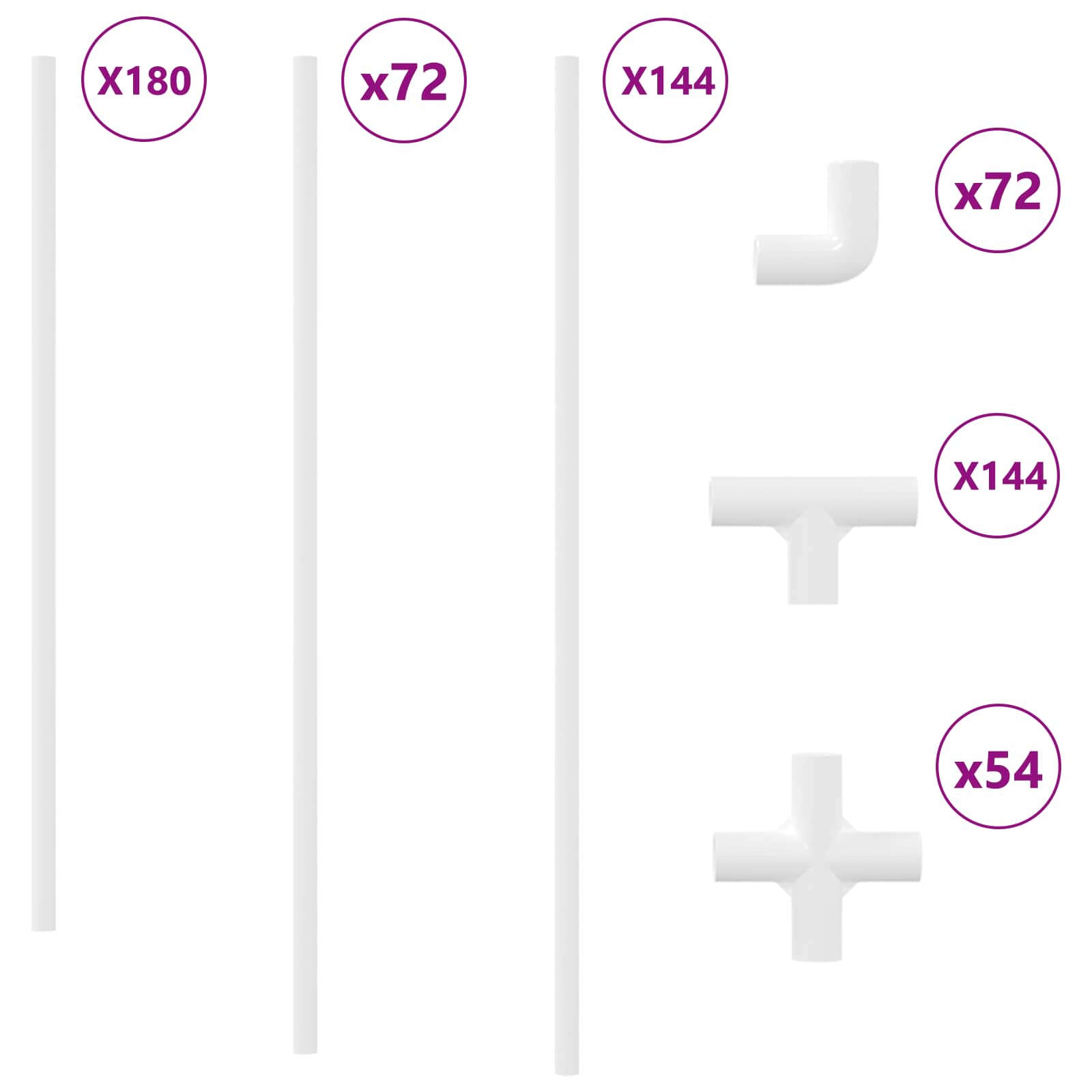 Σωλήνας PVC 29 pcs Λευκό PP και PE - Pakobazaar