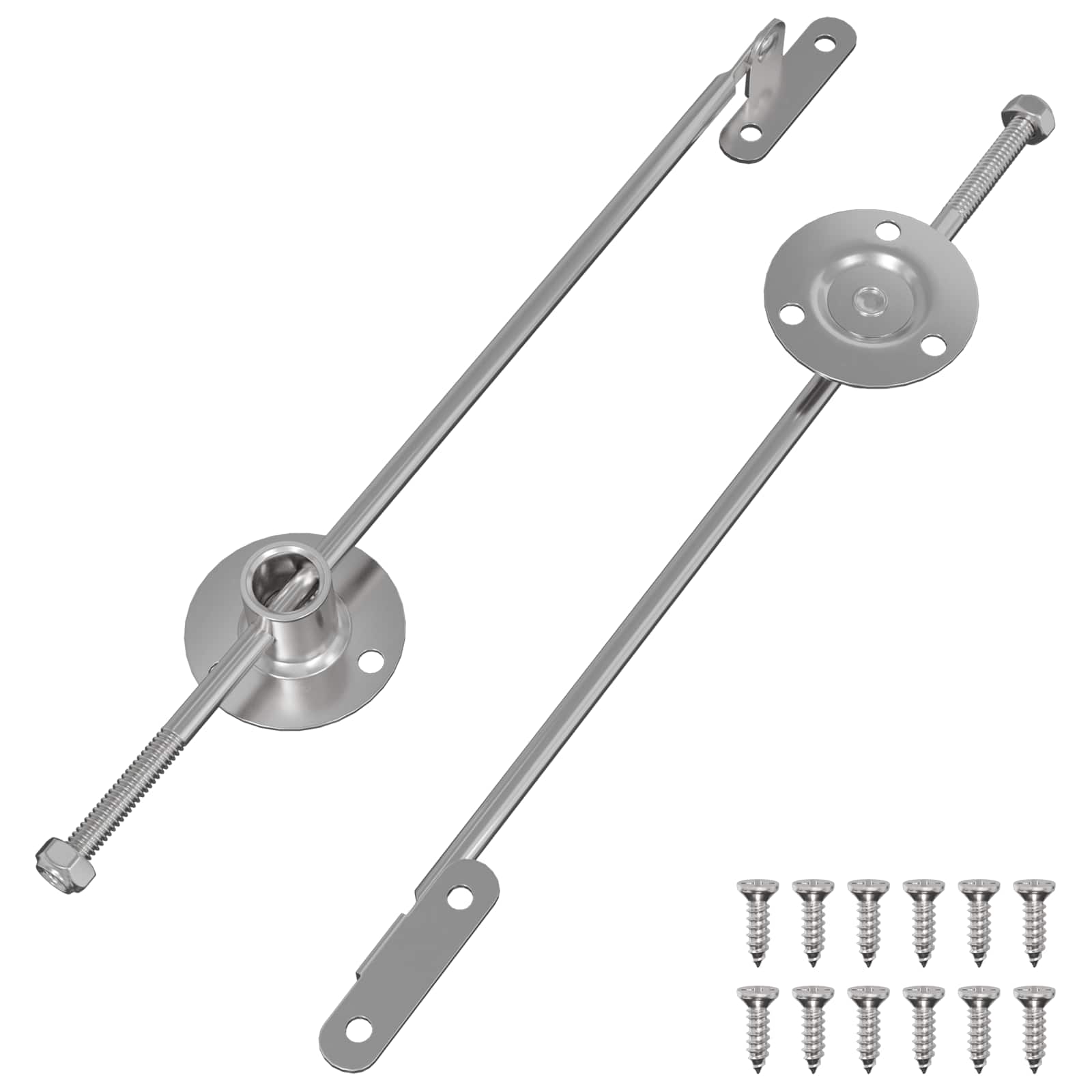 Μεντεσές με ράβδο έλξης 2 pcs Ασημί 190 mm Σίδερο - Pakobazaar