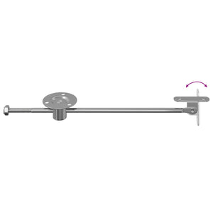 Μεντεσές με ράβδο έλξης 2 pcs Ασημί 190 mm Σίδερο - Pakobazaar