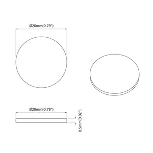 Αυτοκόλλητο 12 τεμ. Λευκό Ø 20 x 0,5 mm Χαρτί