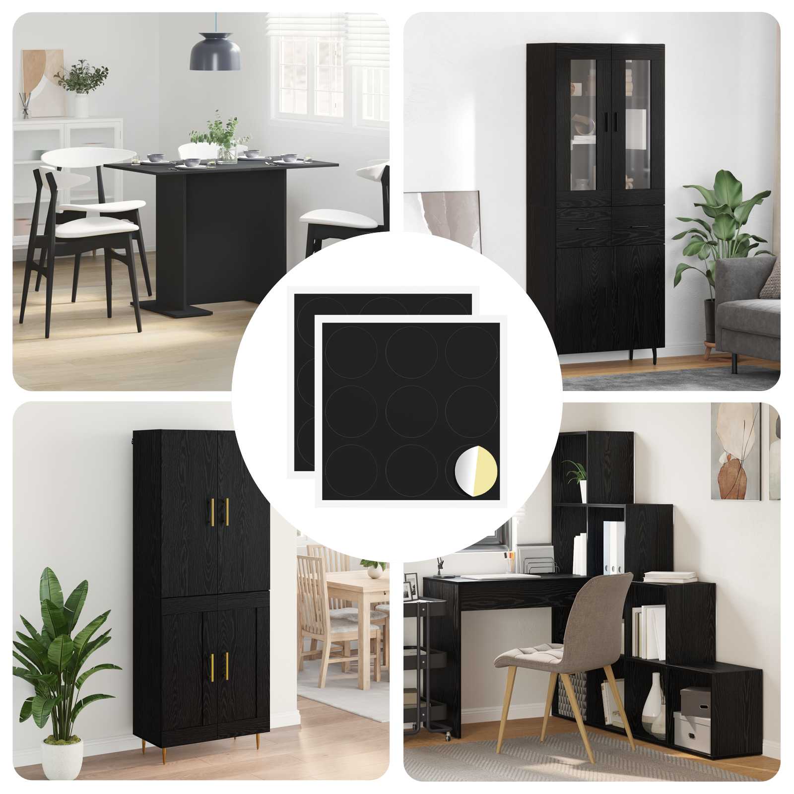 Αυτοκόλλητη Κάλυψη Βιδών 2 pcs Μαύρο Ø 20 x 0,5 mm