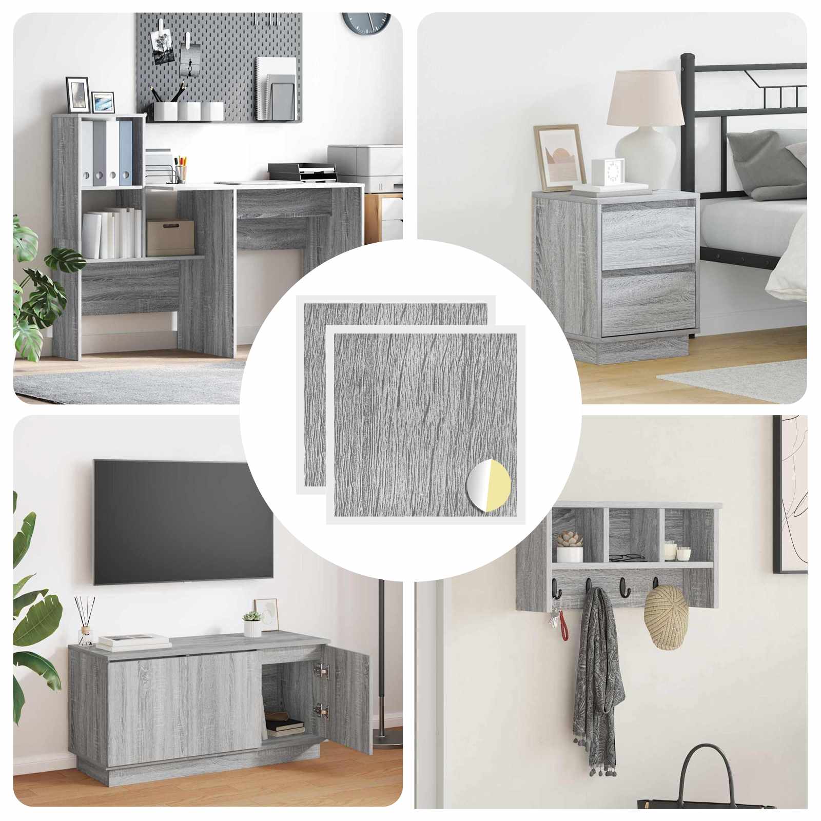 Αυτοκόλλητη Κάλυψη Βιδών 2 pcs Γκρίζο Σονομα Ø 20 x 0,5 mm