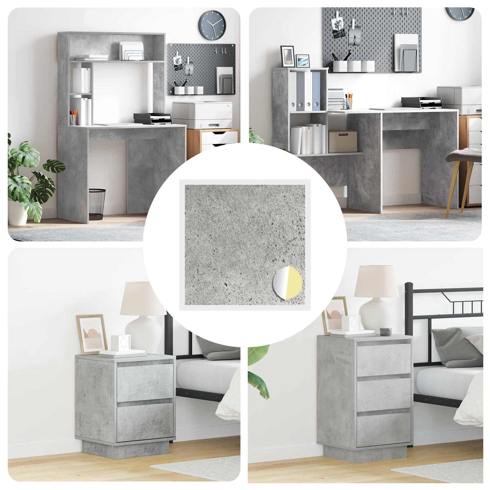 Αυτοκόλλητη Κάλυψη Βιδών 12 pcs Σκυρόδεμα Γκρι Ø 20 x 0,5 mm