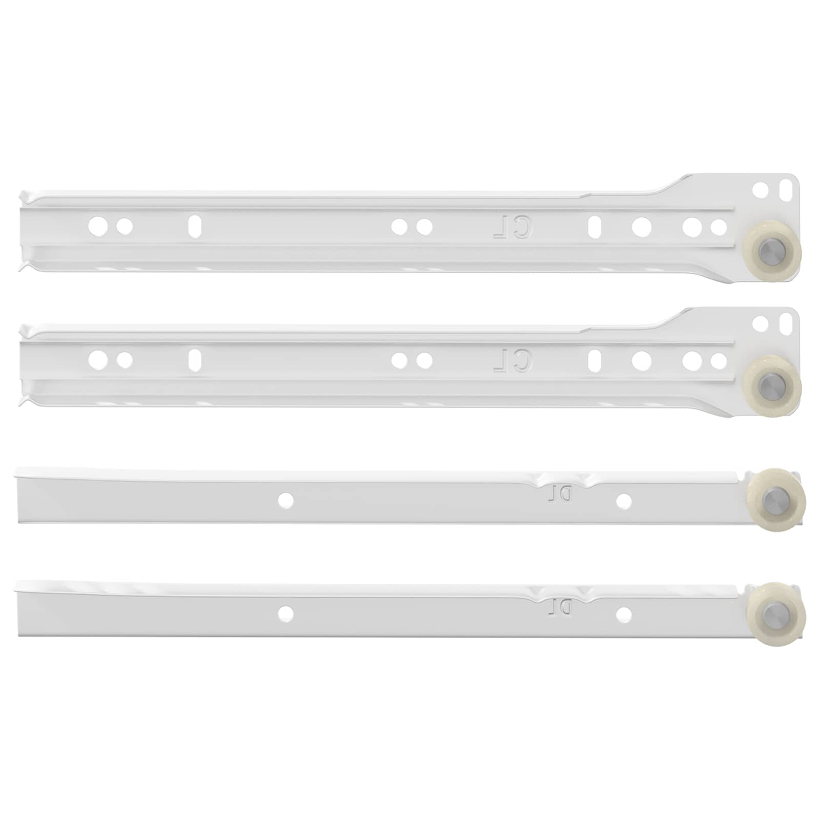 Οδηγός Συρταριού 2 pcs Λευκό 250 mm Ατσάλι - Pakobazaar