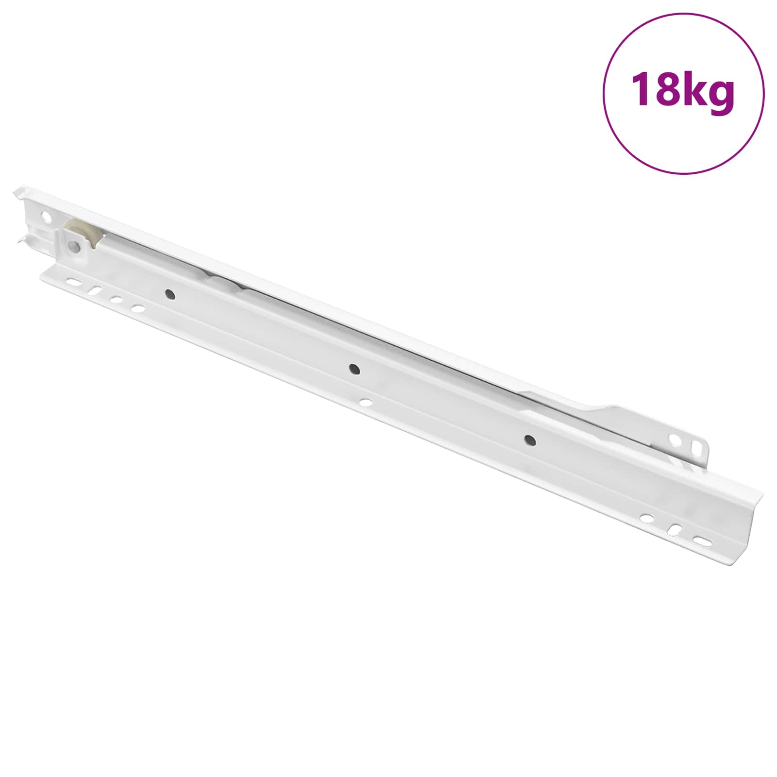Οδηγός Συρταριού 73 pcs Λευκό Ατσάλι
