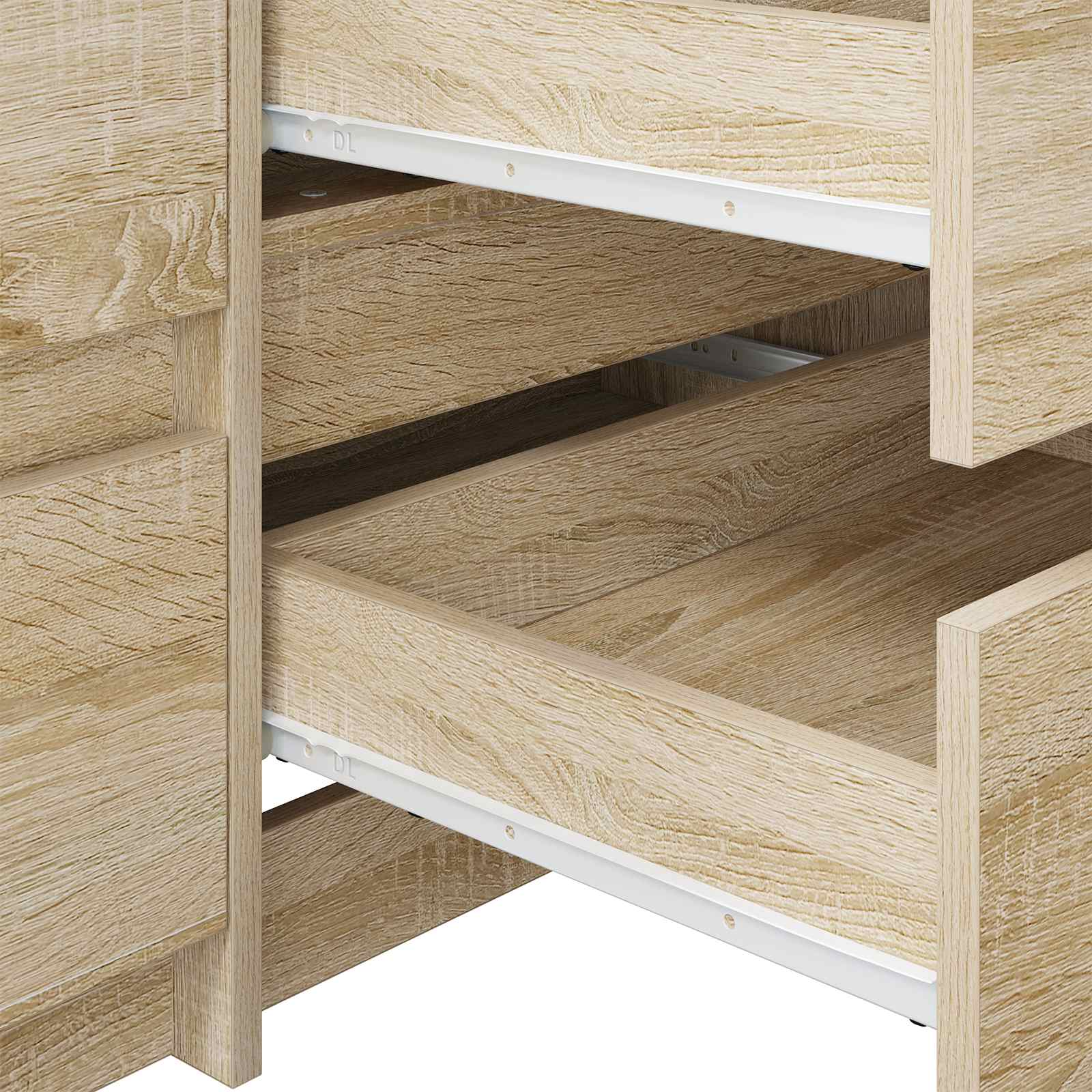 Οδηγός Συρταριού 12 pcs Λευκό 350 χλστ Ατσάλι