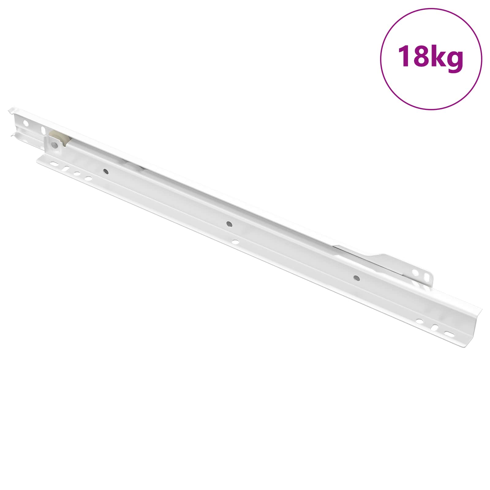 Οδηγός Συρταριού 63 pcs Λευκό Ατσάλι