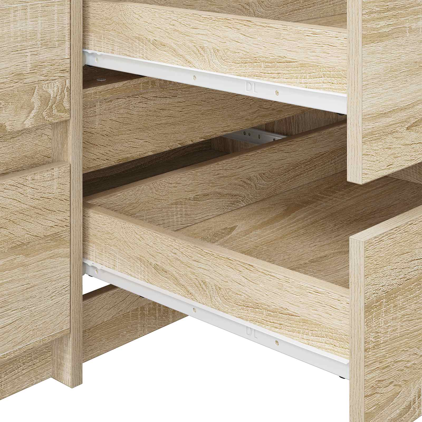 Οδηγός Συρταριού 12 pcs Λευκό 400 mm Ατσάλι