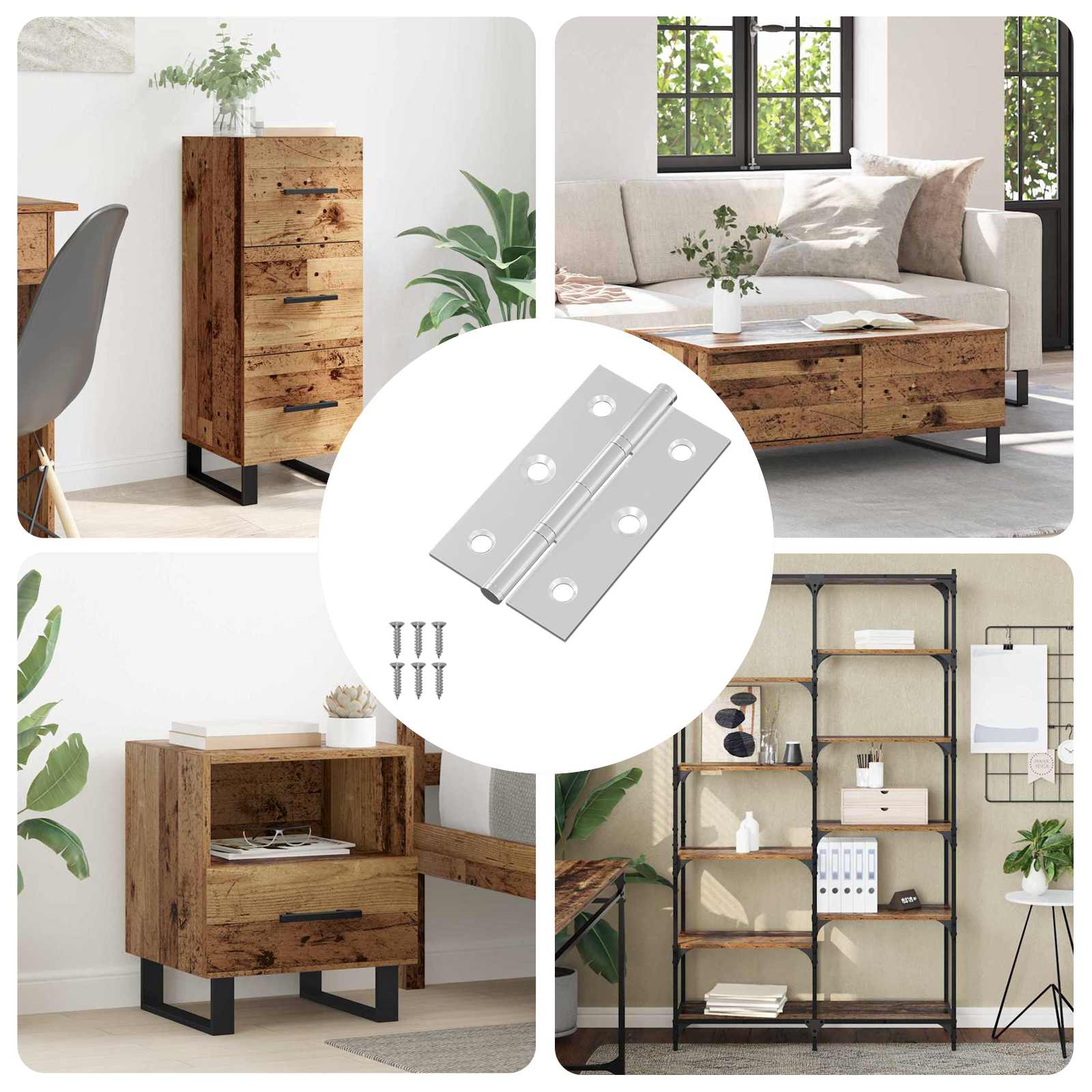 Άξονας Μονόχρωμο 12 pcs Ασημί 58 x 35 x 1 mm Ατσάλι