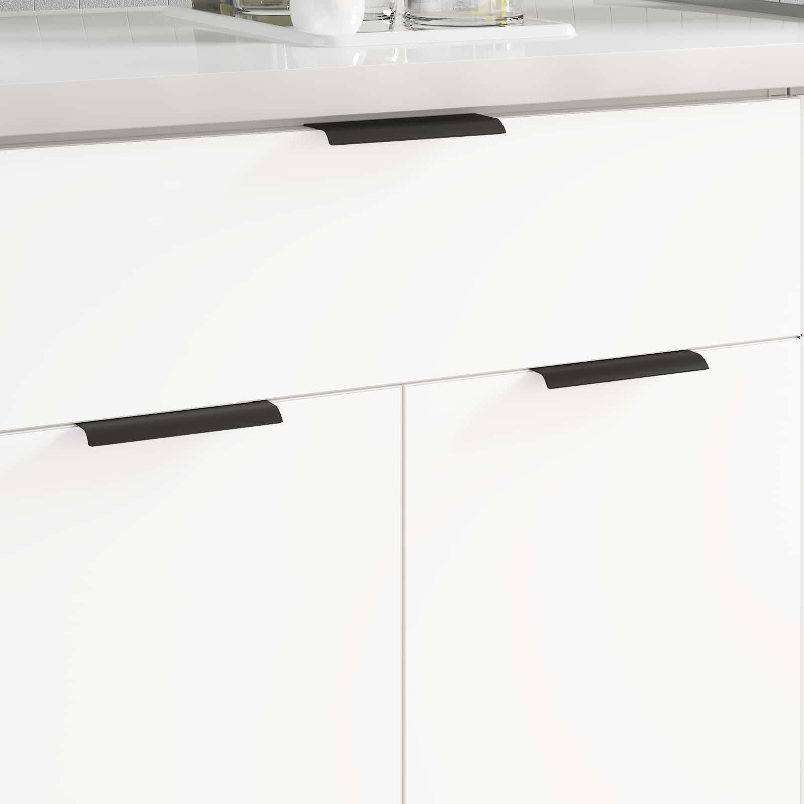 Λαβή 12 pcs Μαύρο 120 x 39.6 x 17 χιλ. Αλουμίνιο