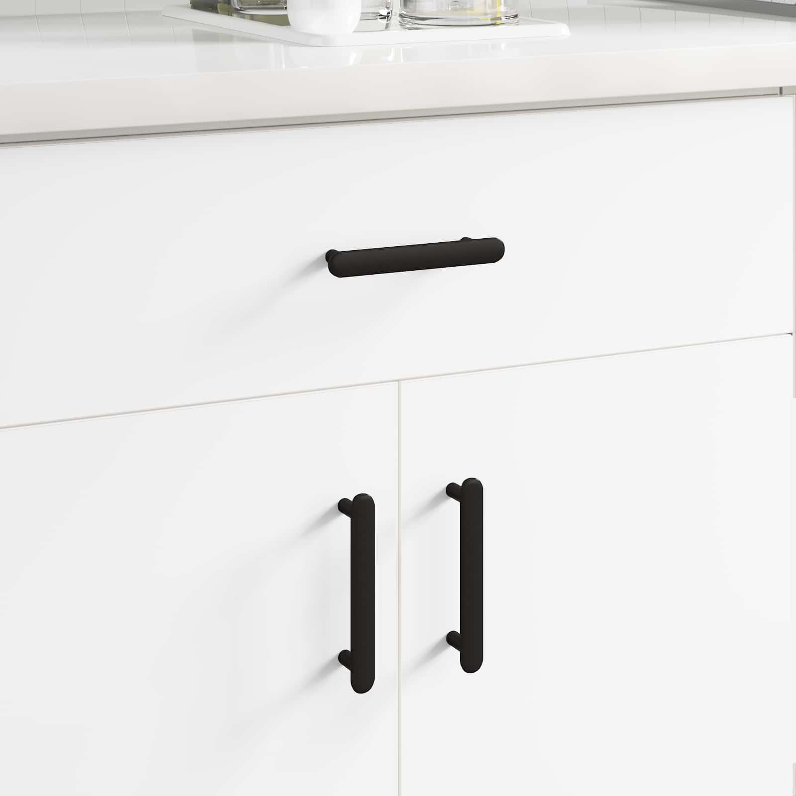 Χειριστήριο Ντουλάπας 2 pcs Μαύρο 121 x 16.6 x 28.3 mm Σίδερο