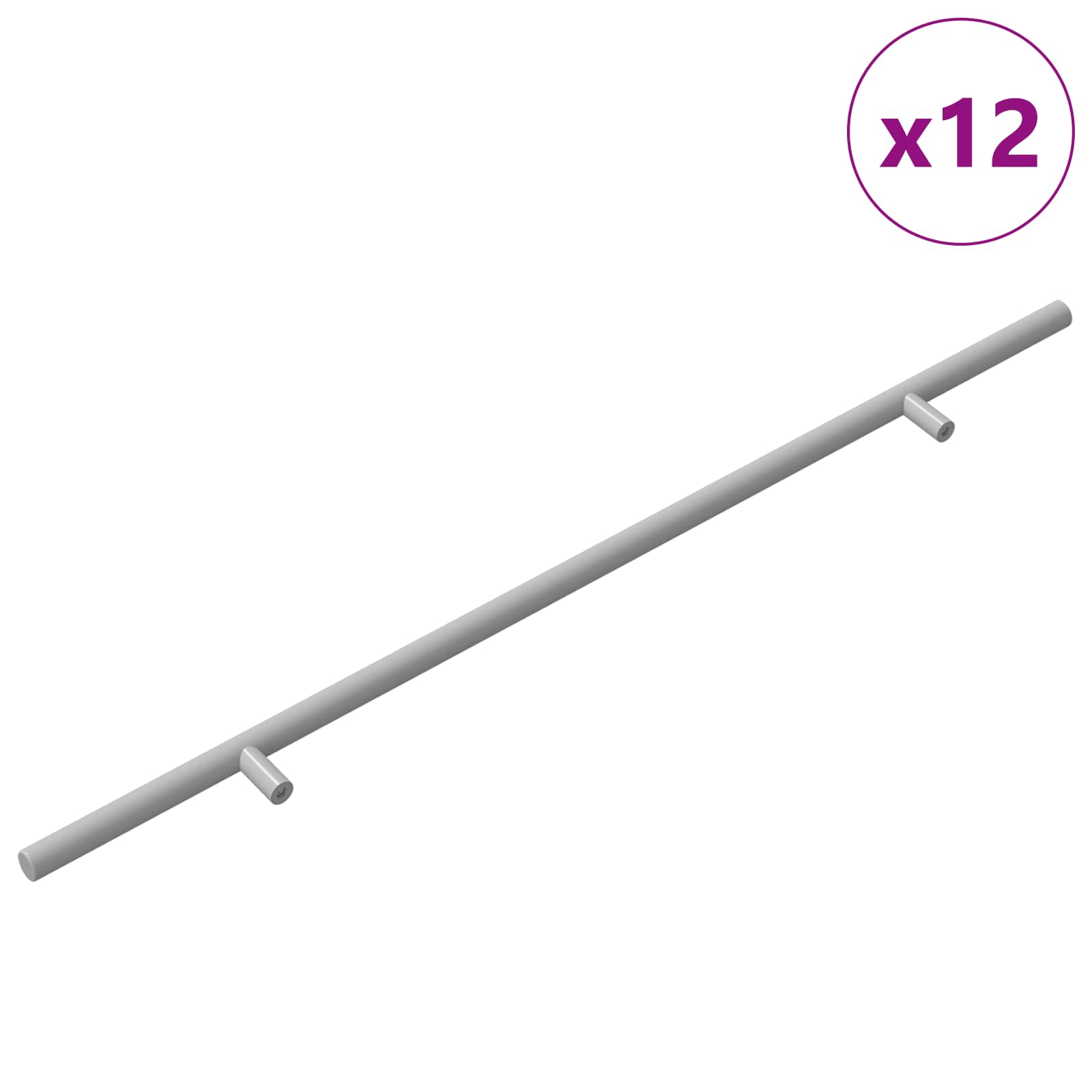 Λαβή 12 pcs Ασημί 500 mm Ατσάλι - Pakobazaar
