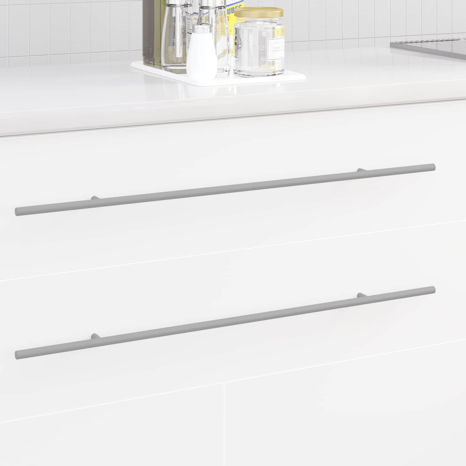 Χειριστήριο Ντουλάπας 12 pcs Ασημί 700mm Ανοξείδωτο ατσάλι - Pakobazaar