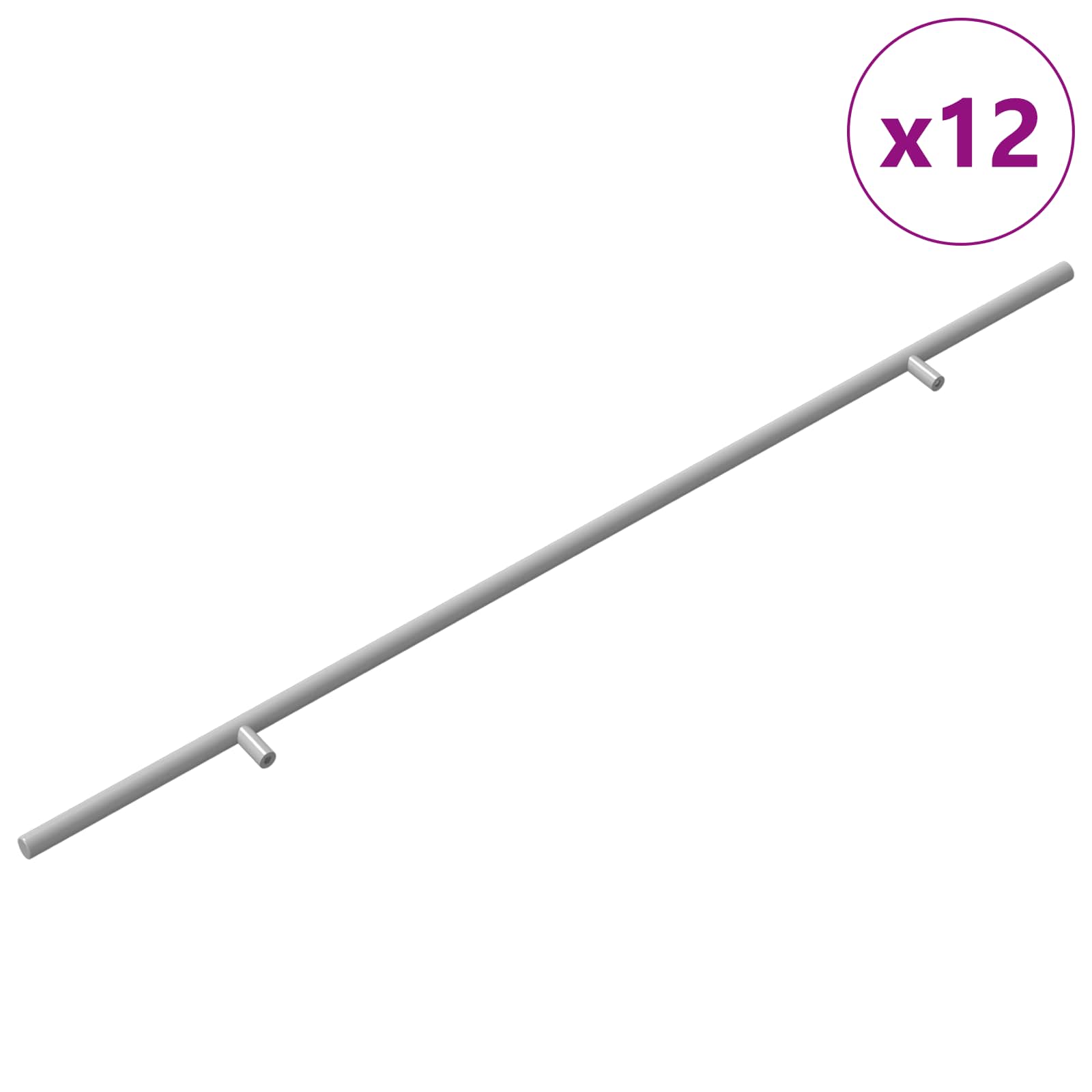 Χειριστήριο Ντουλάπας 12 pcs Ασημί 700mm Ανοξείδωτο ατσάλι - Pakobazaar