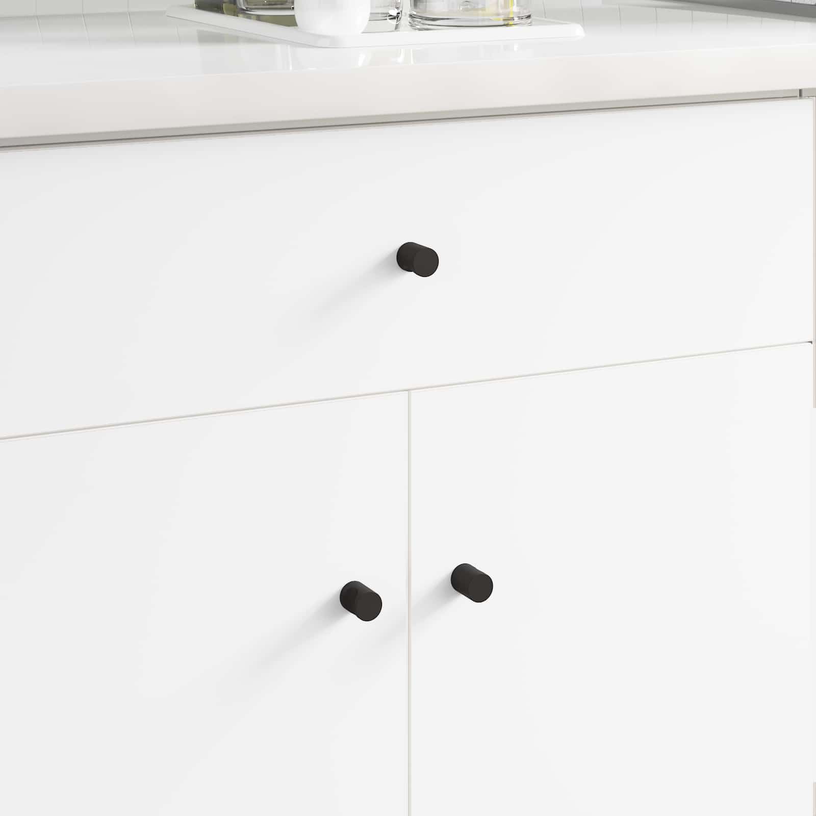 Κουμπιά Ντουλαπών 12 pcs Μαύρο M4 x 12 mm Σίδερο - Pakobazaar