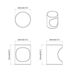 Κουμπιά Ντουλαπών 12 pcs Μαύρο M4 x 12 mm Σίδερο - Pakobazaar