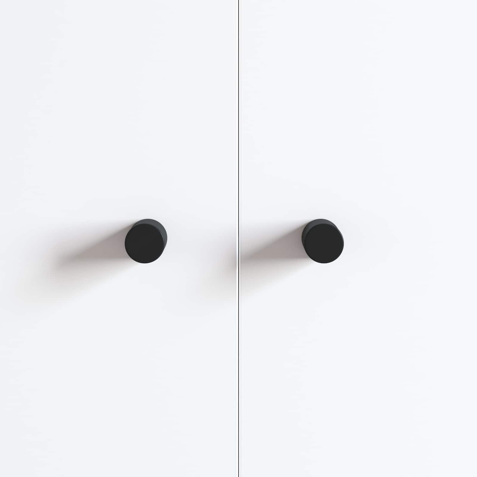 Χερούλι ντουλάπας 2 pcs Μαύρο 18 x 23 χιλιοστά Σίδερο