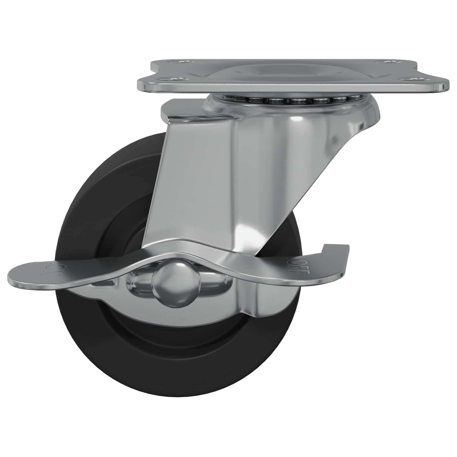 Τροχίσκος 2 pcs Μαύρο και ασημί 50,7 x 50,7 x 24,4 χιλ - Pakobazaar