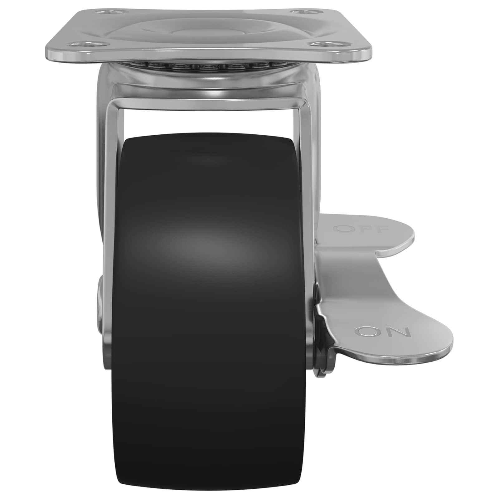 Τροχίσκος 2 pcs Μαύρο και ασημί 50,7 x 50,7 x 24,4 χιλ - Pakobazaar