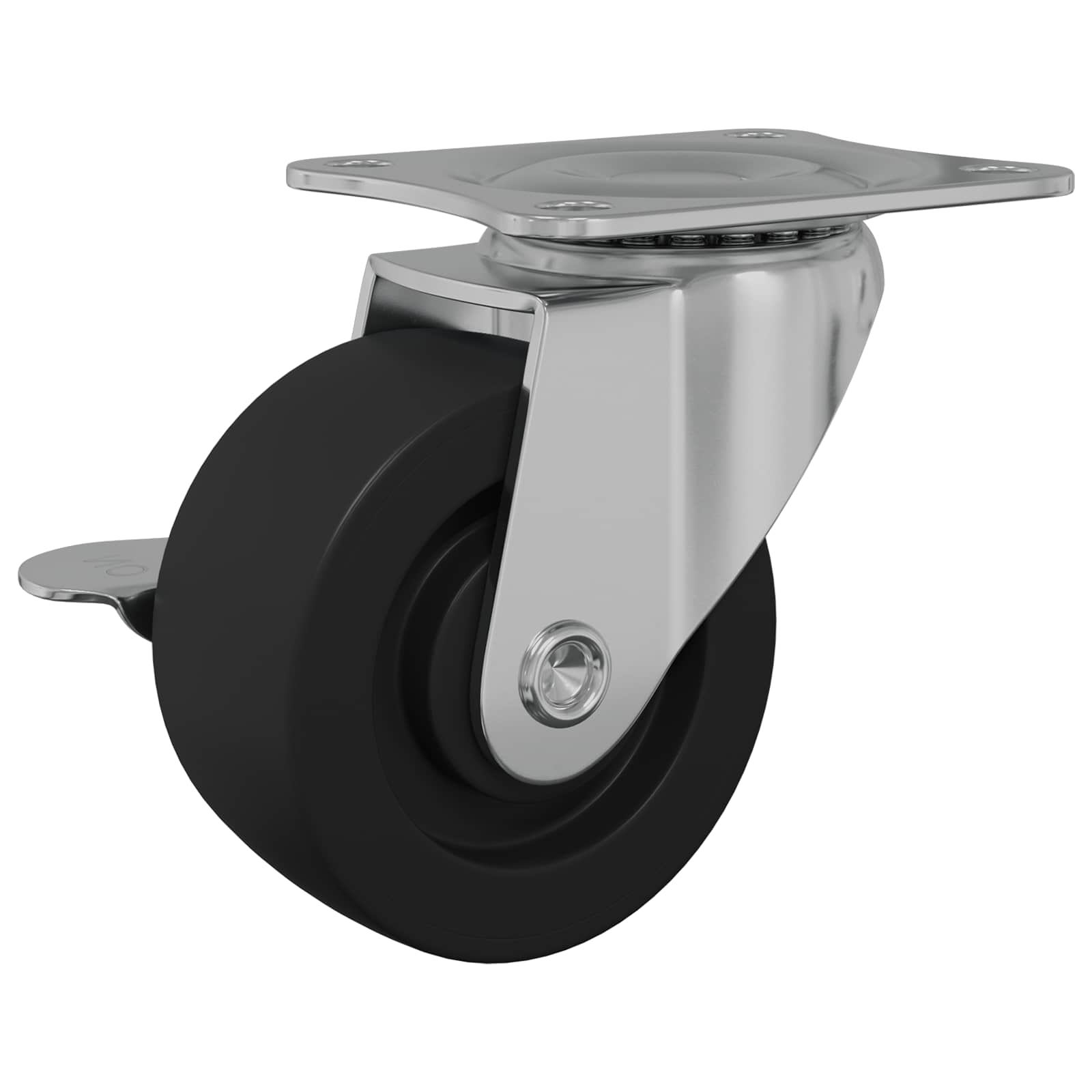 Τροχίσκος 12 pcs Μαύρο και ασημί 50,7 x 50,7 x 24,4 χιλ - Pakobazaar