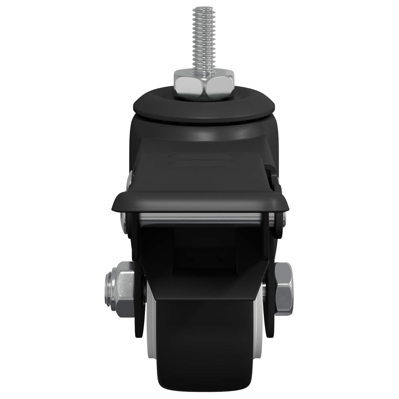 Ρόδες 2 pcs Μαύρο M6 x 37 χιλ Σίδερο και Νάιλον - Pakobazaar