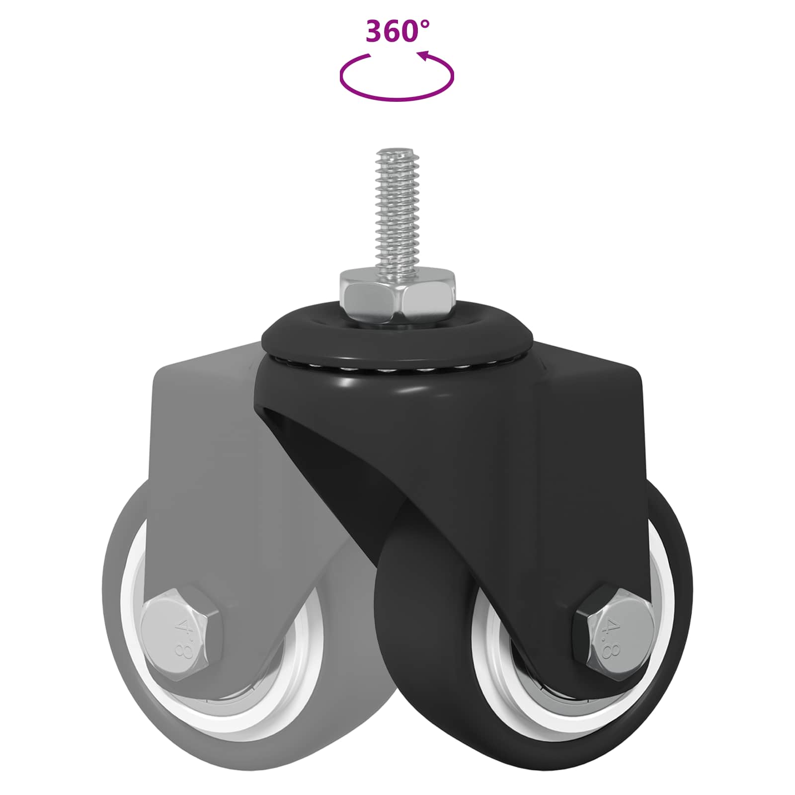 Στρόφιγγα 2 pcs Μαύρο 40,4 x 40,4 x 19,7 χιλ Σίδερο και νάιλον - Pakobazaar