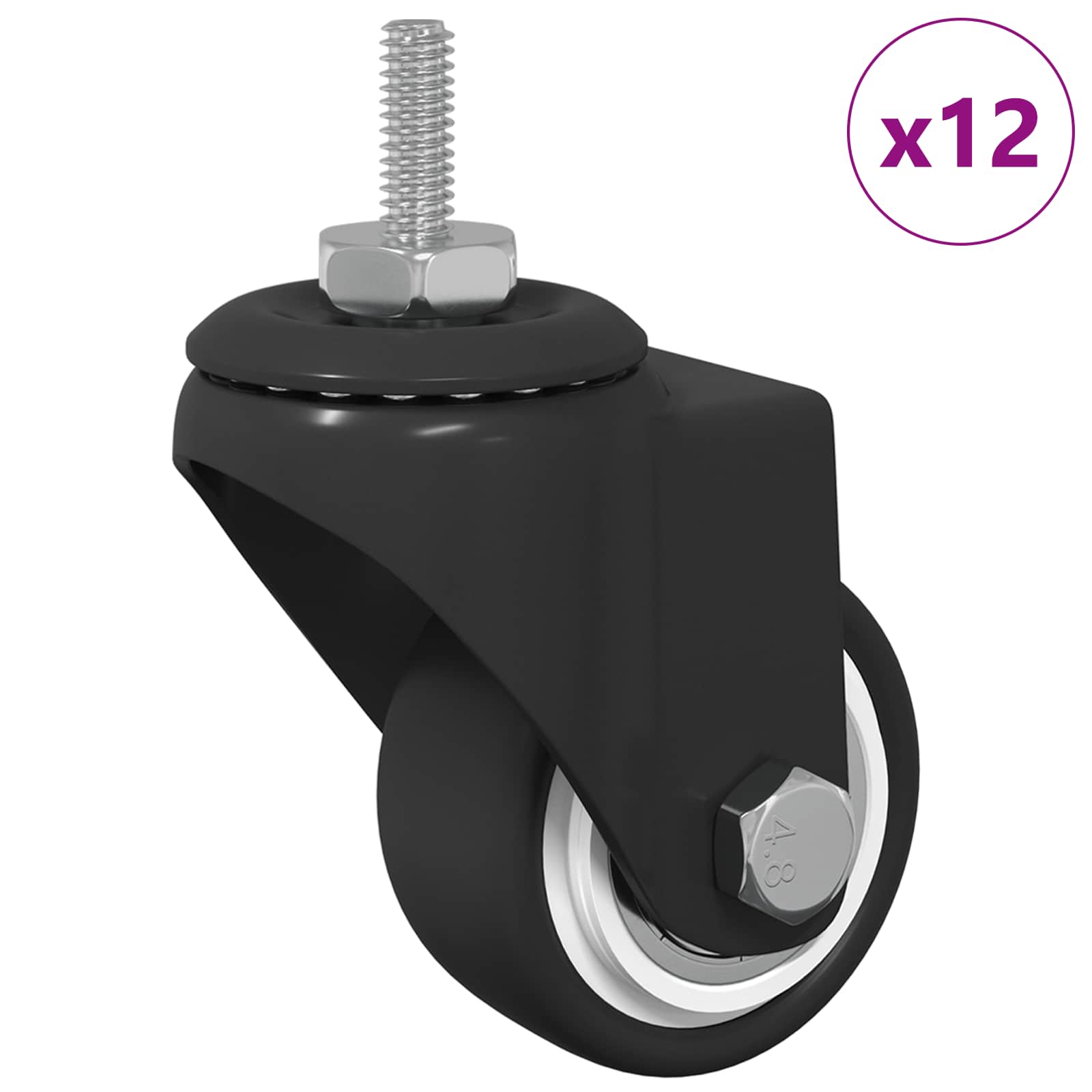 Στρόφιγγα 12 pcs Μαύρο 40,4 x 40,4 x 19,7 χιλ Σίδερο και νάιλον - Pakobazaar