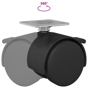Τροχός 12 pcs Μαύρο 39,5 x 39,5 x 37,8 χιλ - Pakobazaar