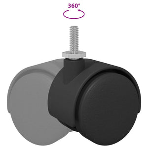 Τροχίσκος 12 pcs Μαύρο και Ασημί 40,1 x 40,1 x 37,8 χλστ - Pakobazaar