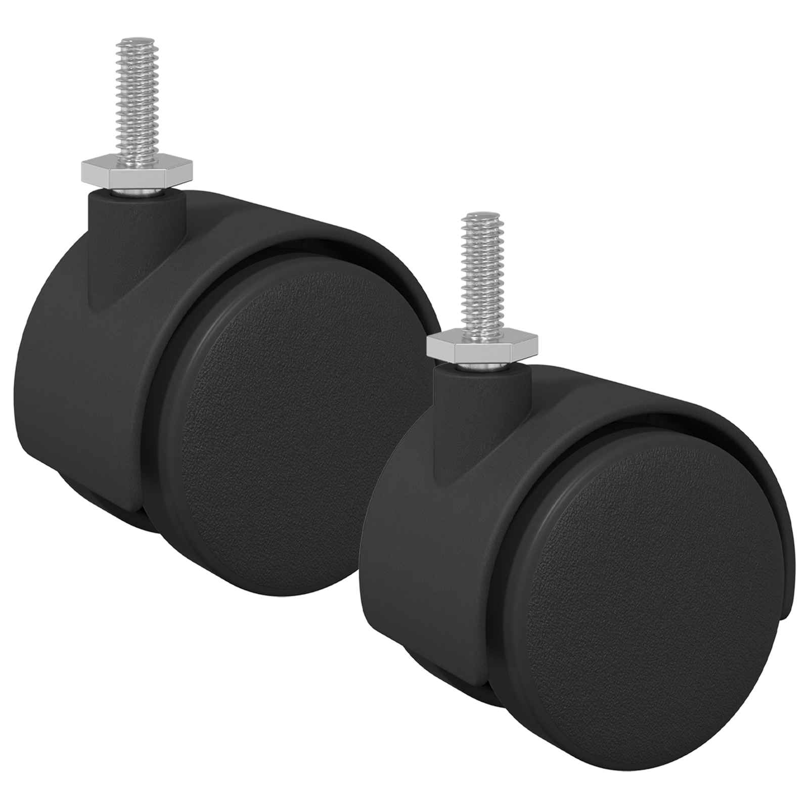 Ρόδες 2 pcs Μαύρο 40,1 x 37,8 χιλ PP και Σίδερο - Pakobazaar
