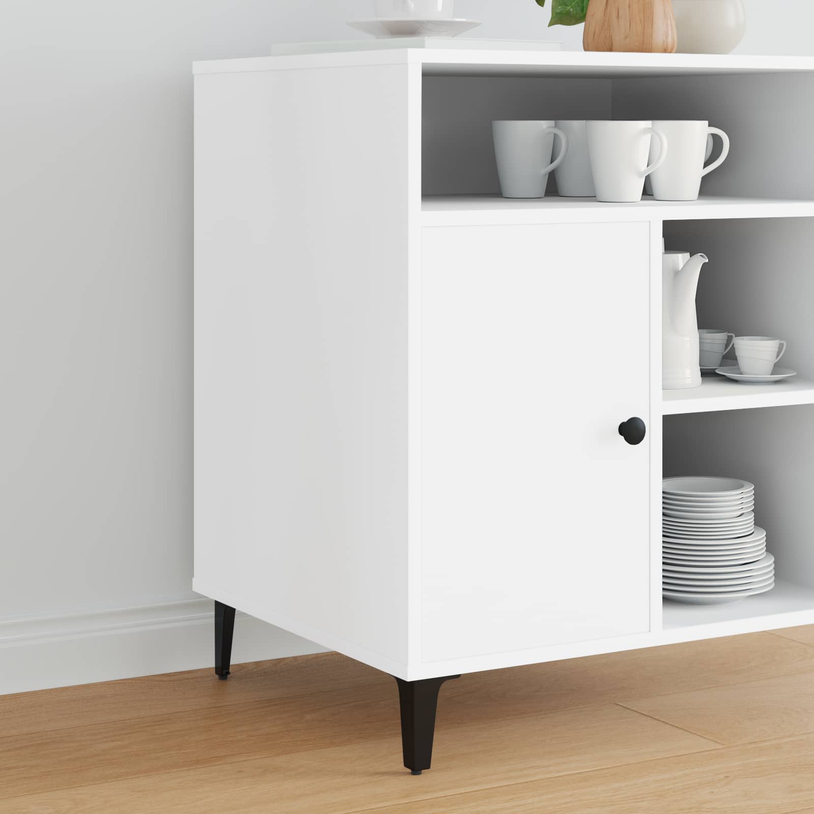 Πόδια Επίπλων 12 pcs Μαύρο 54,1 x 54,1 x 100 mm Σίδερο - Pakobazaar