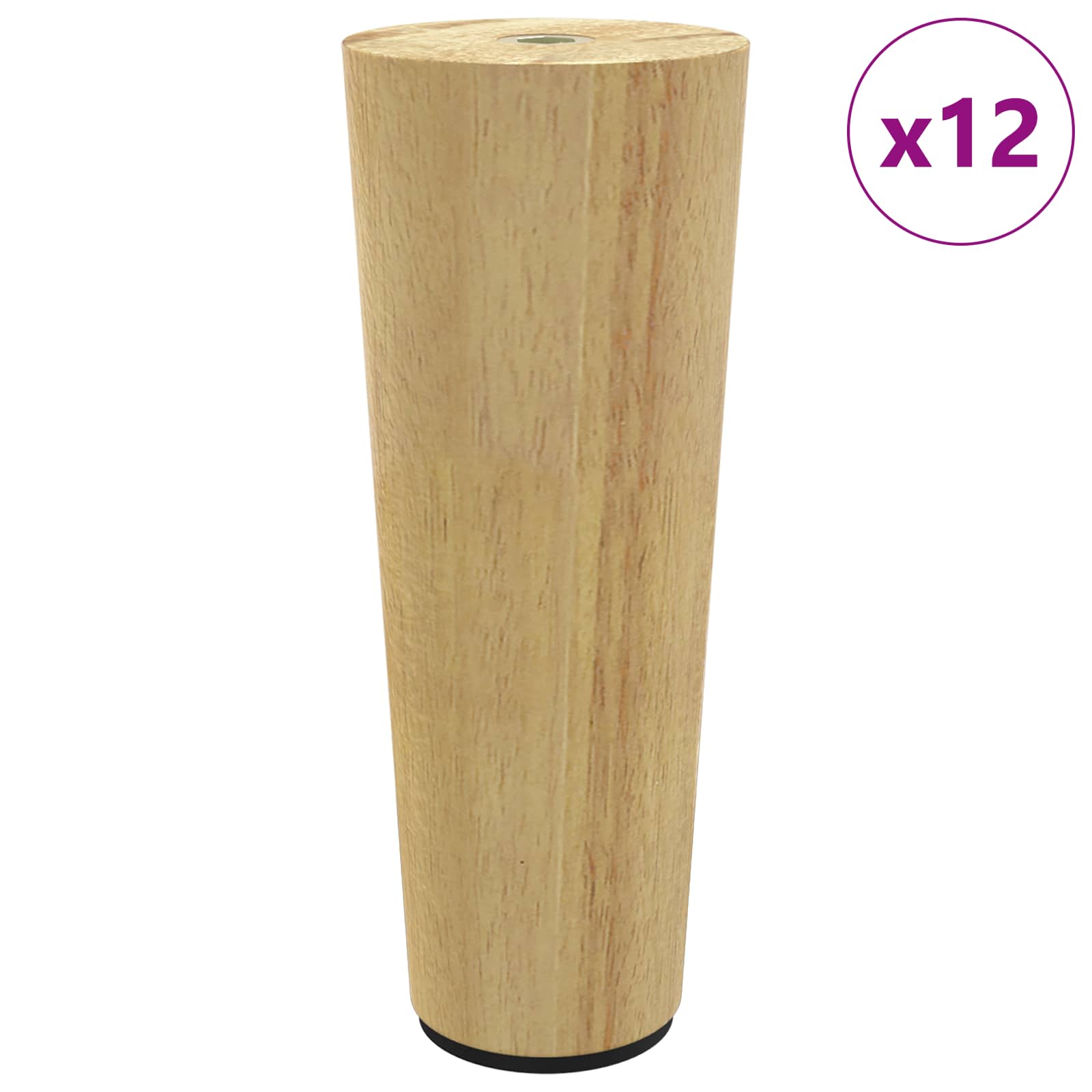 Πόδια Επίπλων 12 pcs Καφέ Ø 44 x 100 mm Στερεό Ξύλο Ευκαλύπτου