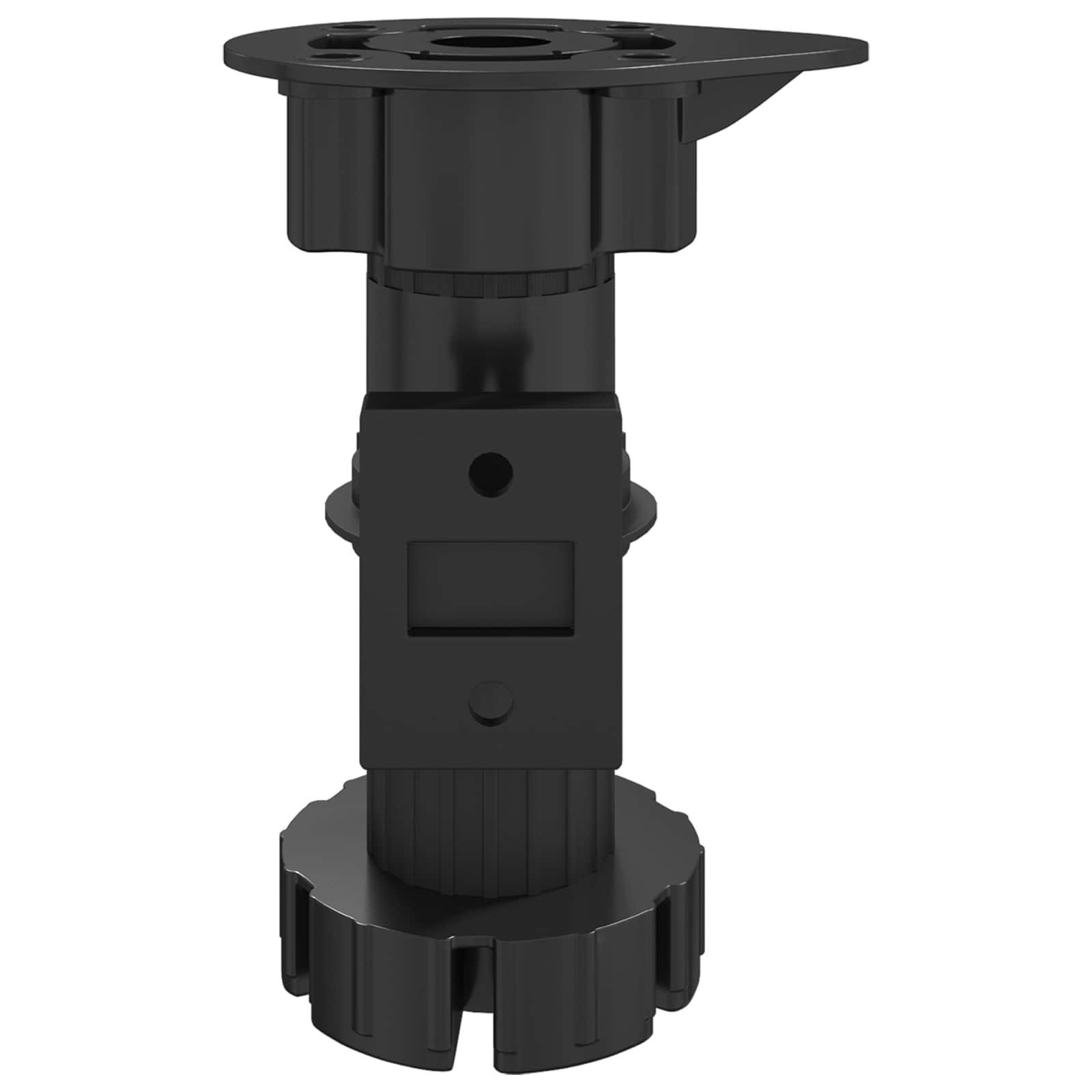 Πόδια Επίπλων Ρυθμιζόμενος 2 pcs Μαύρο 46 x 46 x 128 mm PP