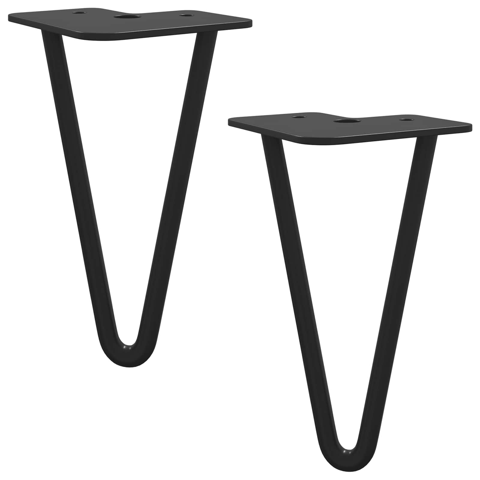 Πόδι επίπλου 2 pcs Μαύρο 54.1 x 54.1 x 100 mm Σίδερο