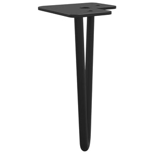 Πόδι επίπλου 12 τεμ. Μαύρο 54.1 x 54.1 x 100 mm Σίδερο